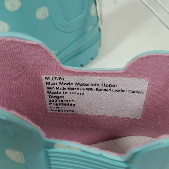 Girls Cat & Jack Tiffany Polka Dot Rain Boots - Picture 5 of 9